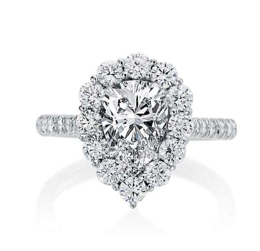 Engagement Rings Bailey's Fine Jewelry | Pear Halo Engagement Ring Setting