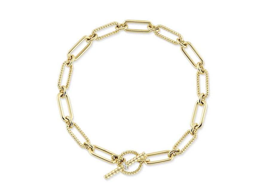 Bracelets & Bangles Bailey's | 14Kt Gold And Diamond Paperclip Chain Bracelet