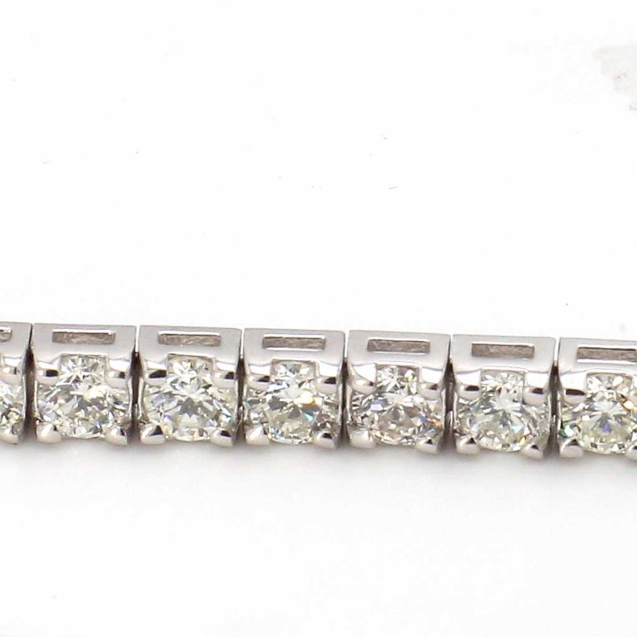 Bracelets & Bangles Bailey's Fine Jewelry | White Gold Round Diamond Tennis Line Bracelet