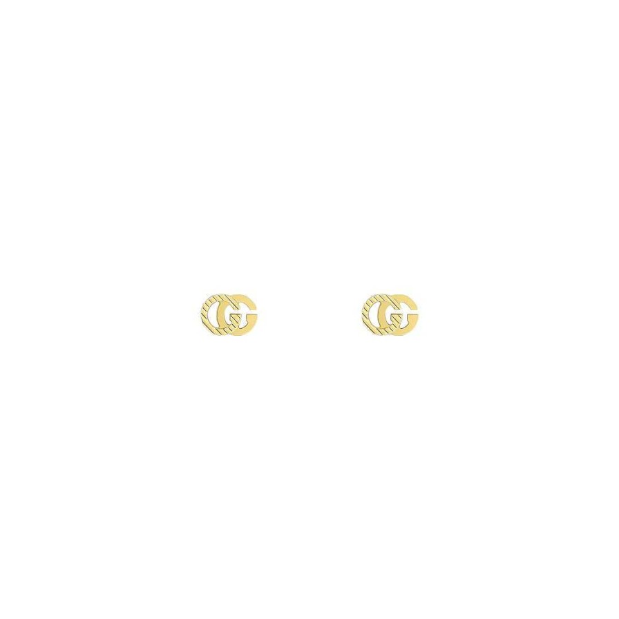 Earrings Gucci | Gucci Gg Running 18K Gold Stud Earrings