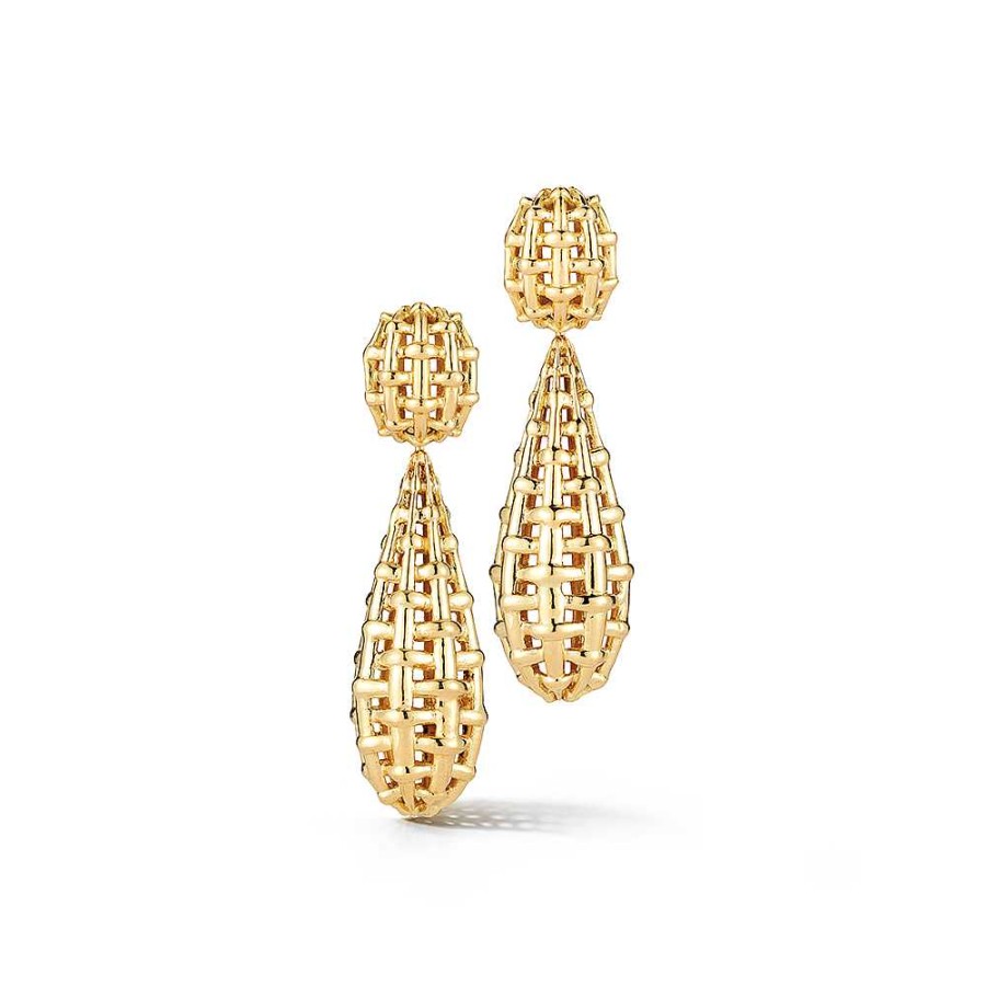 Earrings Seaman Schepps | Seaman Schepps Woven Drop Earrings In 18K Gold