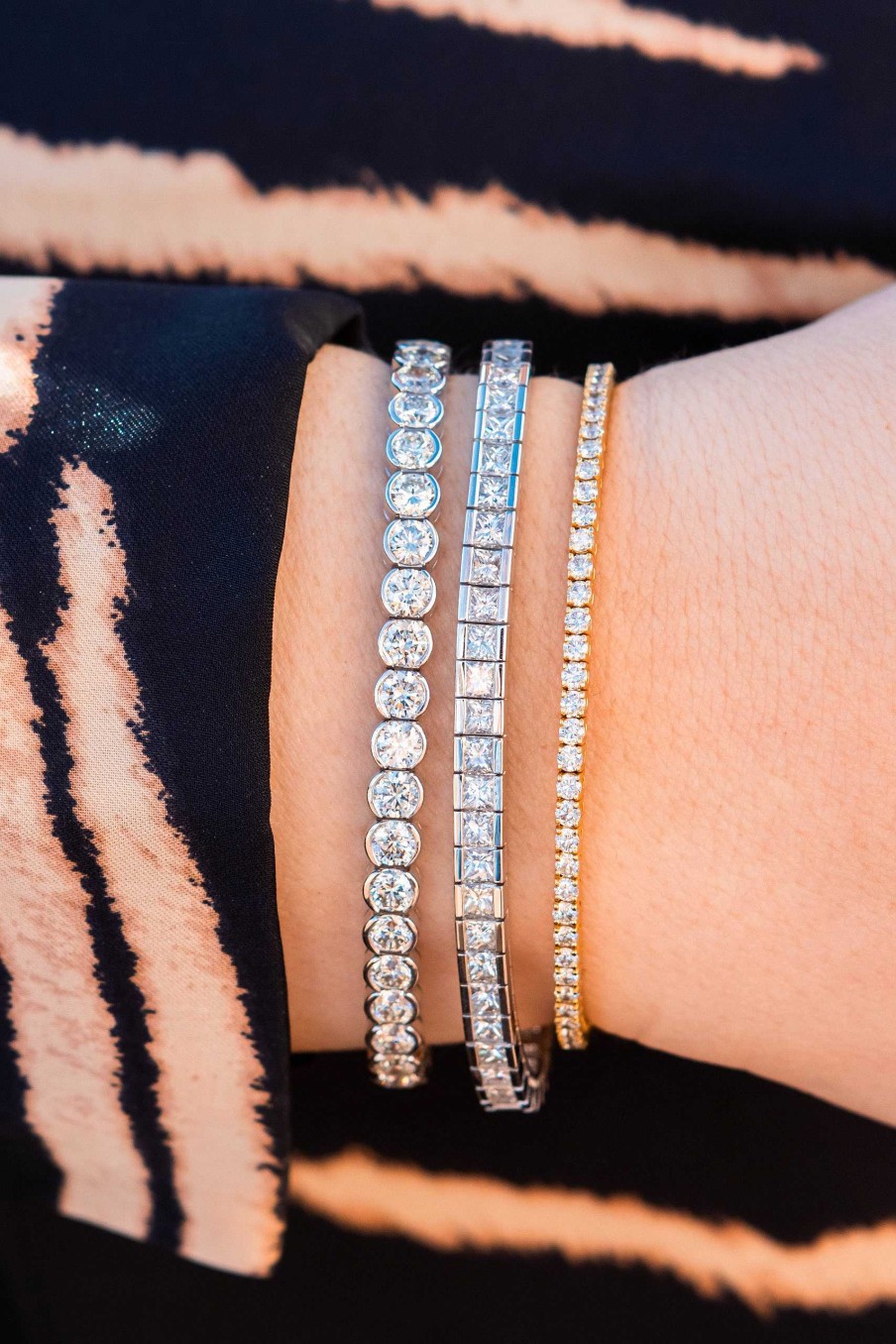 Bracelets & Bangles Bailey's | 12.30Ct Bezel Set Diamond Bracelet