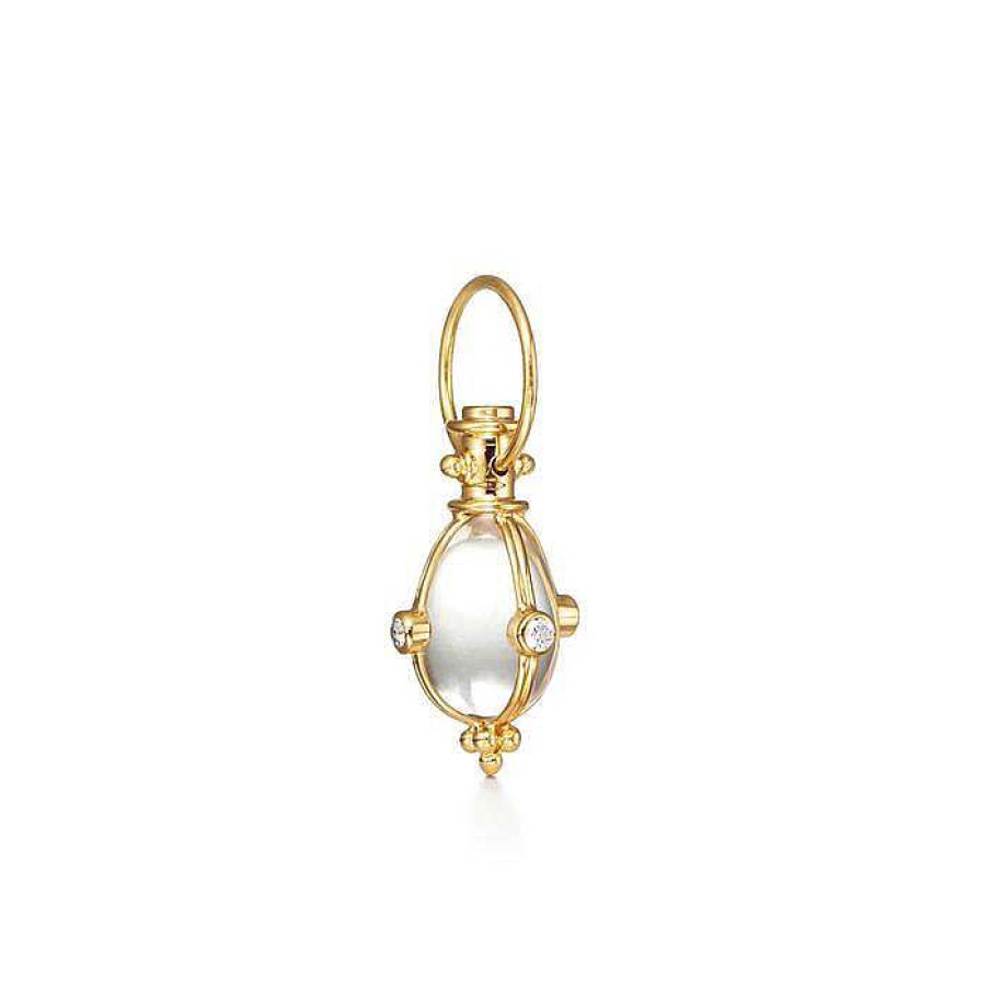 Necklaces & Pendants Temple St Clair | Temple St. Clair 18K Yellow Gold Rock Crystal And Diamond Amulet