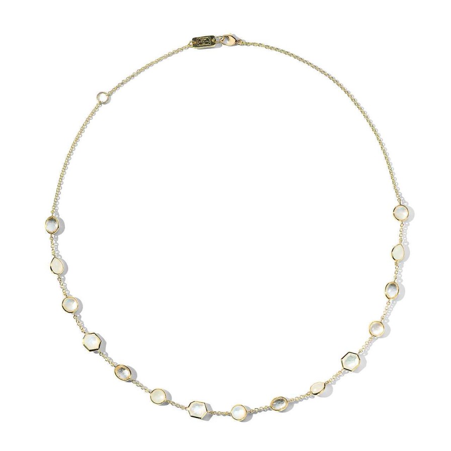 Necklaces & Pendants Ippolita | Ippolita 18Kt Gold 15 Stone Station Chain Necklace In Flirt