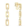 Earrings Roberto Coin | Roberto Coin 18K Yellow Gold Navarra 3 Link Drop Earrings