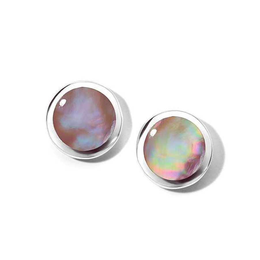 Earrings Ippolita | Ippolita Silver Rock Candy Small Pink Shell Stud Earrings