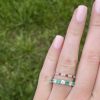 Fashion Rings Bailey's | Emerald And Diamond Band Ring