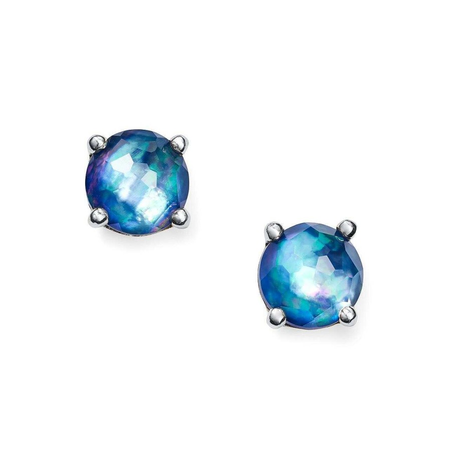 Earrings Ippolita | Ippolita Rock Candy Mother Of Pearl And Lapis Stone Stud Earrings