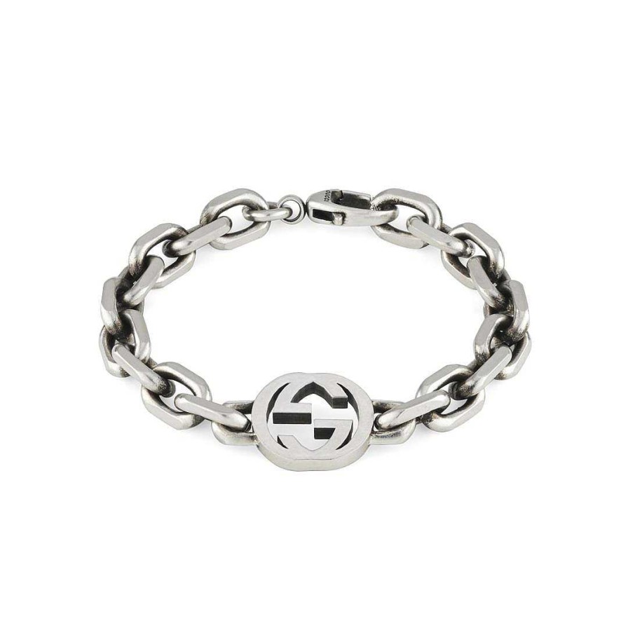 Bracelets & Bangles Gucci | Gucci Interlocking G Large Silver Bracelet