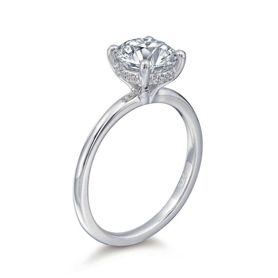 Engagement Rings Bailey's Fine Jewelry | Rosamund Round Hidden Halo Solitaire Engagement Ring