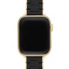 Watches Michele | Michele Gold Plated & Black Silicone Apple Watch Strap