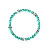 Men'S King Baby | King Baby Turquoise Bead Bracelet With Four Skulls