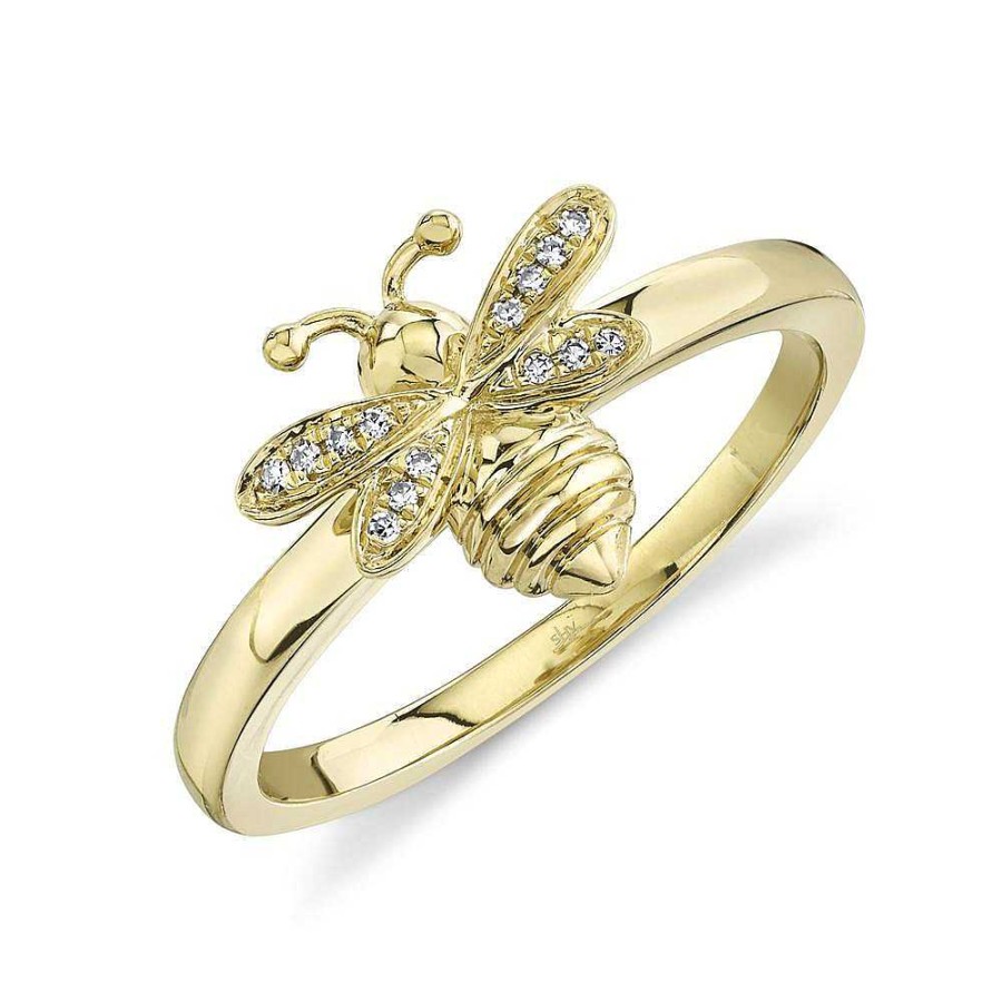 Fashion Rings Bailey's Fine Jewelry | Diamond Bee Ring In 14K Yellow Gold