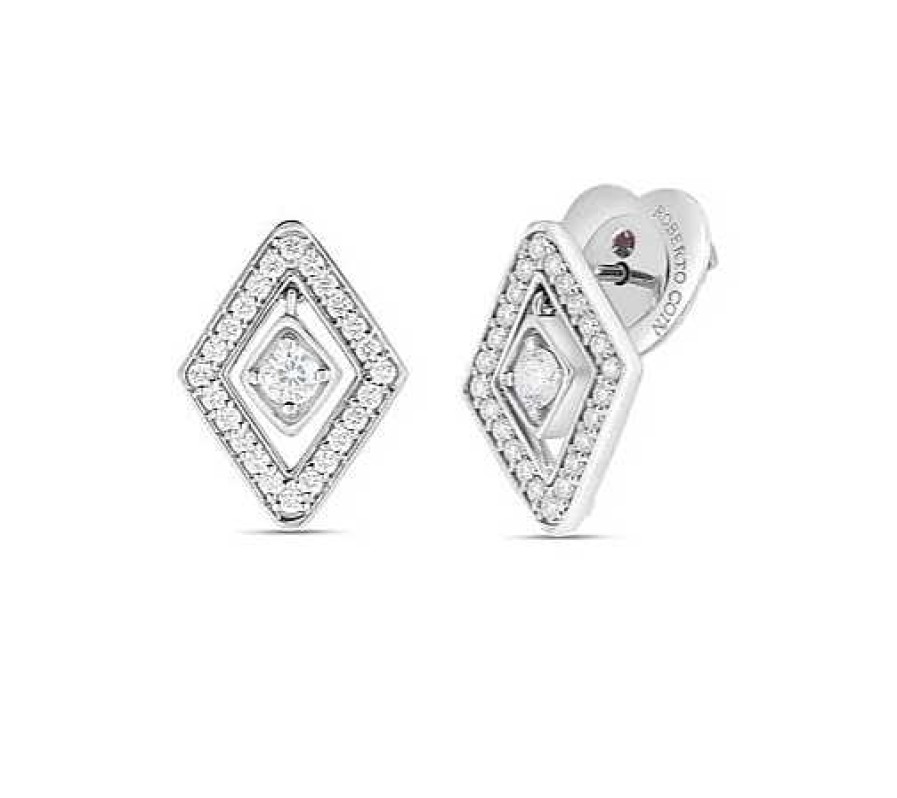 Earrings Roberto Coin | Roberto Coin 18K Gold Diamante Stud Earrings