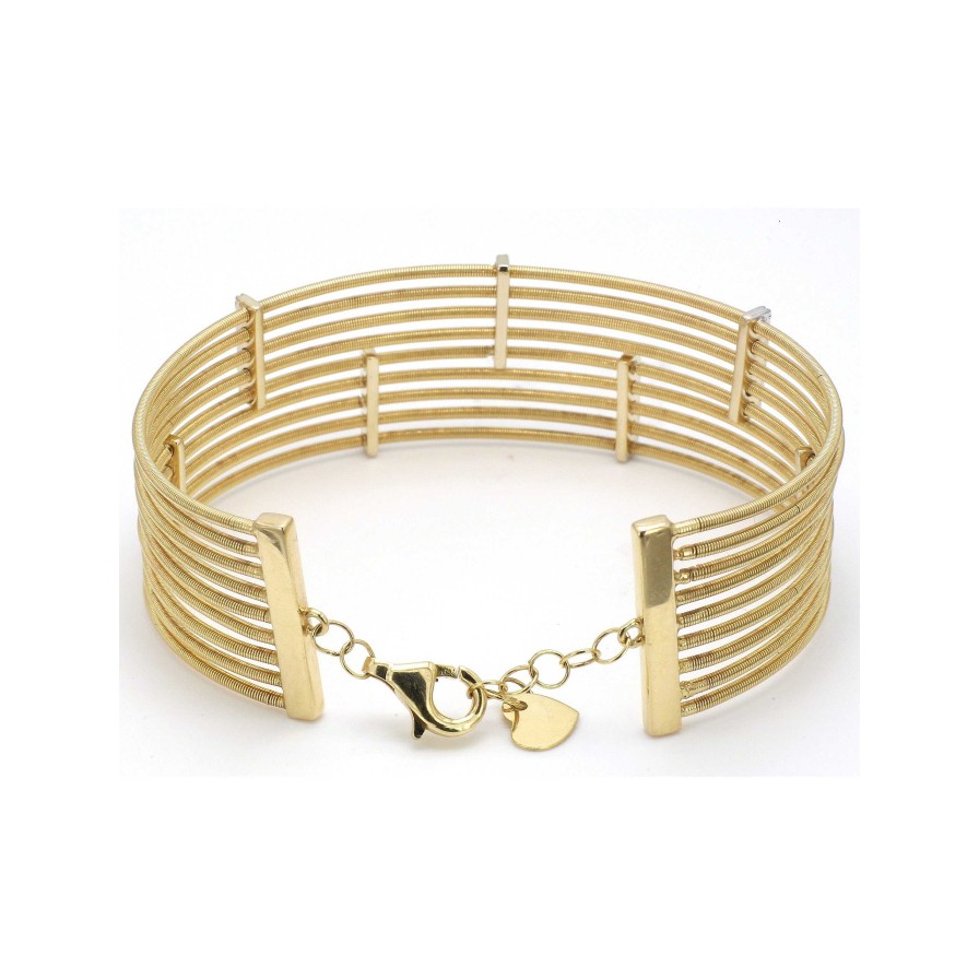 Bracelets & Bangles Bailey's Fine Jewelry | Nine Row Bangle With Vertical Diamond Stations