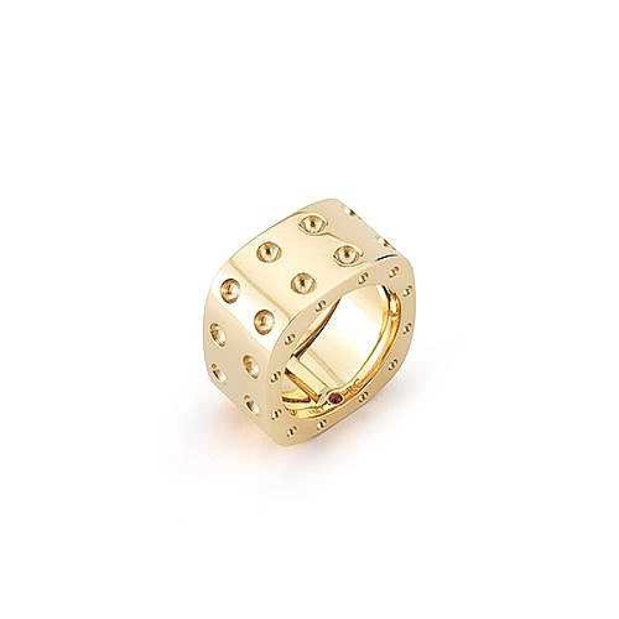 Fashion Rings Roberto Coin | Roberto Coin Pois Moi Double Square Satin Finished Ring