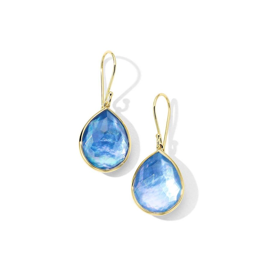 Earrings Ippolita | Ippolita 18Kt Gold Rock Candy Medium Lapis Triplet Teardrop Earrings