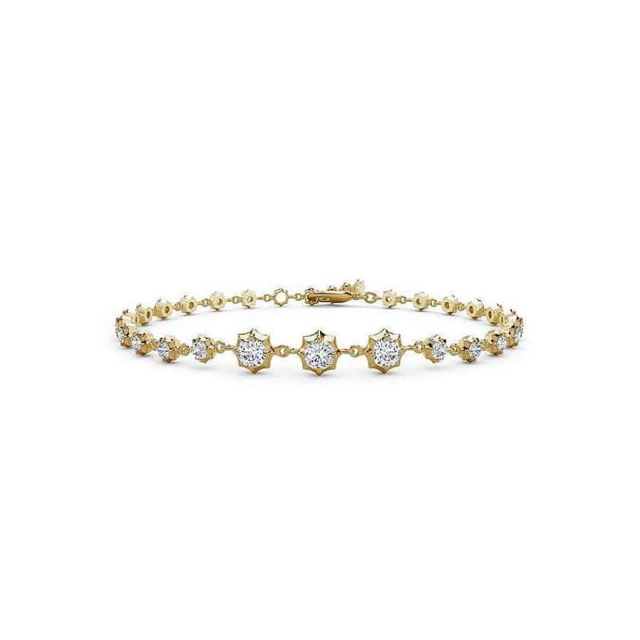 Bracelets & Bangles Bailey's Fine Jewelry | Forevermark By Jade Trau Alchemy Collection 18Kt Yellow Gold Sophisticate Diamond Tennis Bracelet