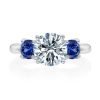 Engagement Rings Bailey's Fine Jewelry | 3 Stone Engagement Ring Setting With Sapphires