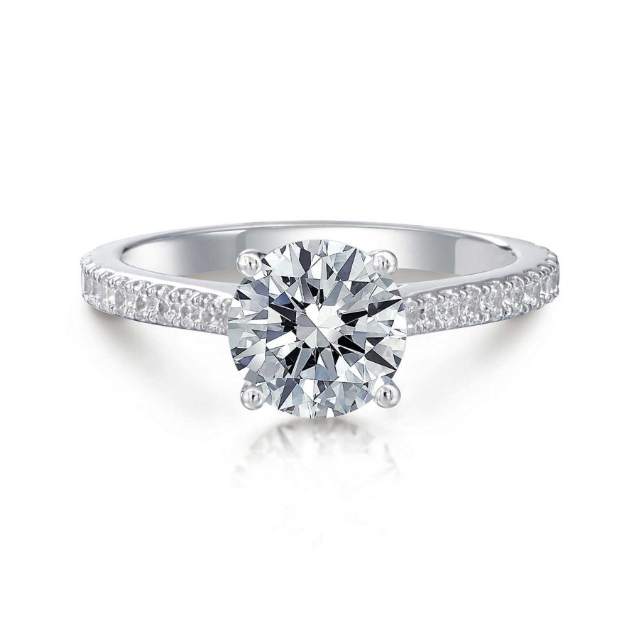 Engagement Rings Bailey's Fine Jewelry | Maria Round Hidden Halo Pave Engagement Ring