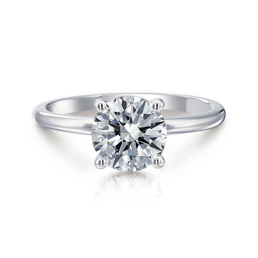 Engagement Rings Bailey's Fine Jewelry | Rosamund Round Hidden Halo Solitaire Engagement Ring