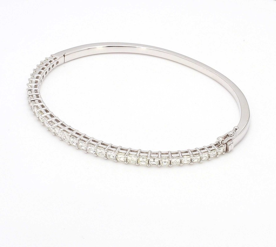 Bracelets & Bangles Bailey's Fine Jewelry | Asscher Cut Diamond Bangle Bracelet