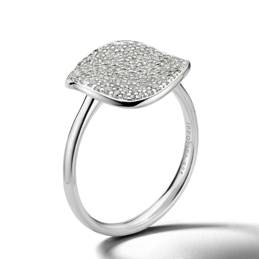 Fashion Rings Ippolita | Ippolita Medium Flower Pave Diamond Disc Ring