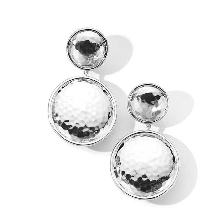 Earrings Ippolita | Ippolita Silver Classico Large Hammered Snowman Clip Earrings