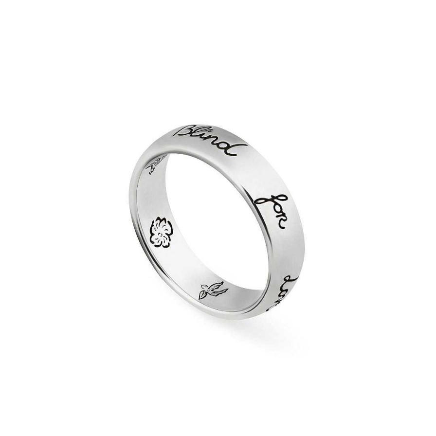 Fashion Rings Gucci | Gucci Blind For Love Silver Band Ring