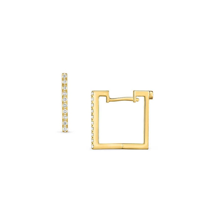 Earrings Roberto Coin | Roberto Coin Diamond Square Earrings