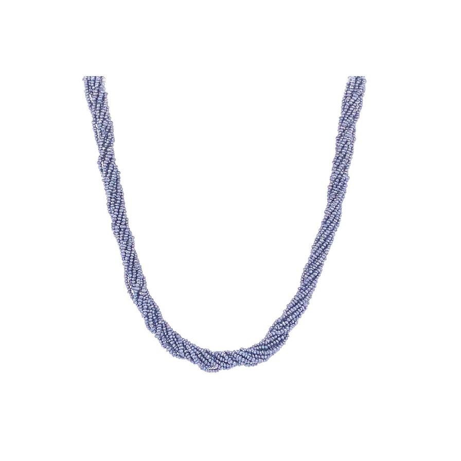 Necklaces & Pendants Bailey's Fine Jewelry | Bailey'S Estate Mid Century Dyed Blue Multi-Strand Seed Pearl Necklace