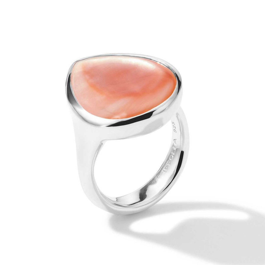 Fashion Rings Ippolita | Ippolita Silver Rock Candy Pink Shell Sculptured Teardrop Ring