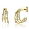 Earrings Bailey's | 14Kt Gold And Diamond Bezel Hoop Earring