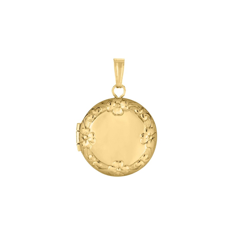 Necklaces & Pendants Bailey's Fine Jewelry | Bailey'S Children'S Collection Round Floral Locket Necklace