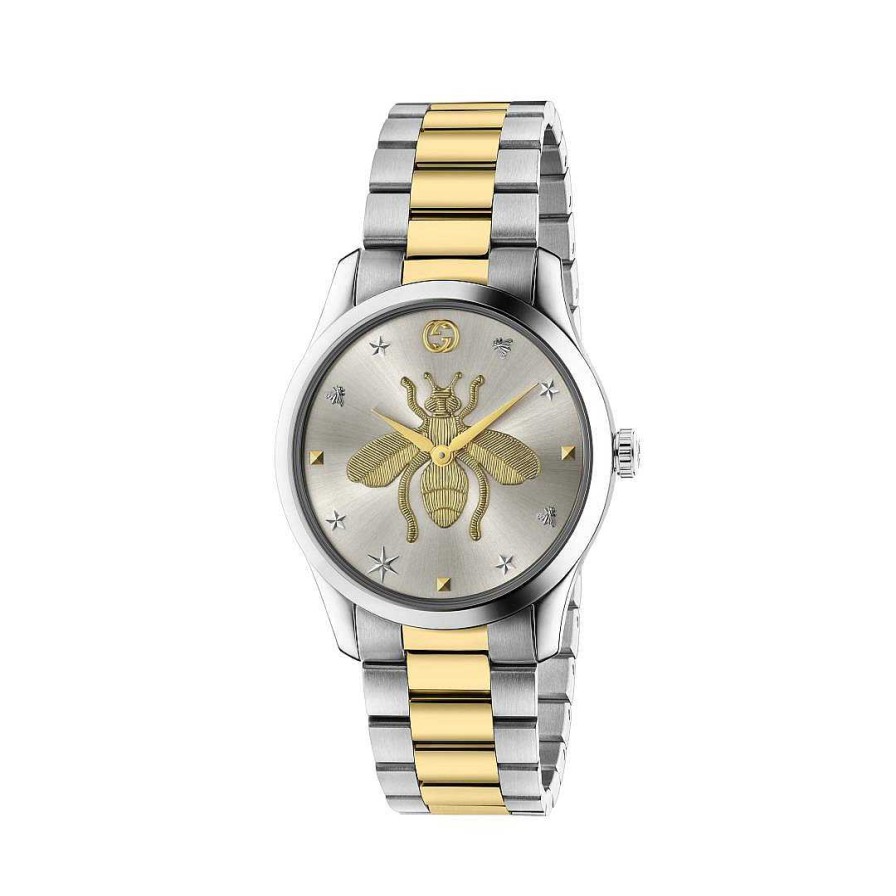 Watches Gucci | Gucci G-Timeless Iconic 38Mm Steel And 14Kt Yellow Gold Bee Watch