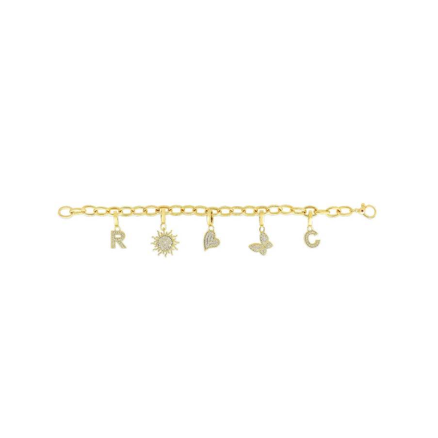 Bracelets & Bangles Roberto Coin | Roberto Coin Oval Link Charm Bracelet