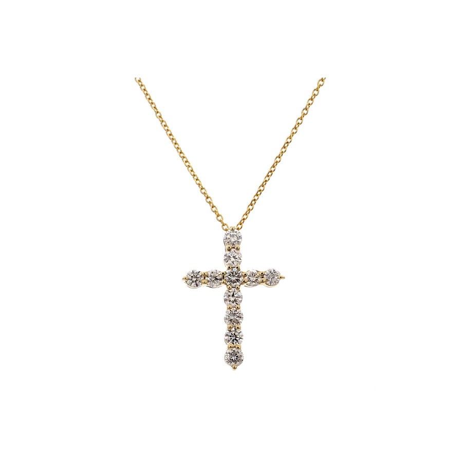 Necklaces & Pendants Bailey's Fine Jewelry | Diamond Cross Pendant Necklace