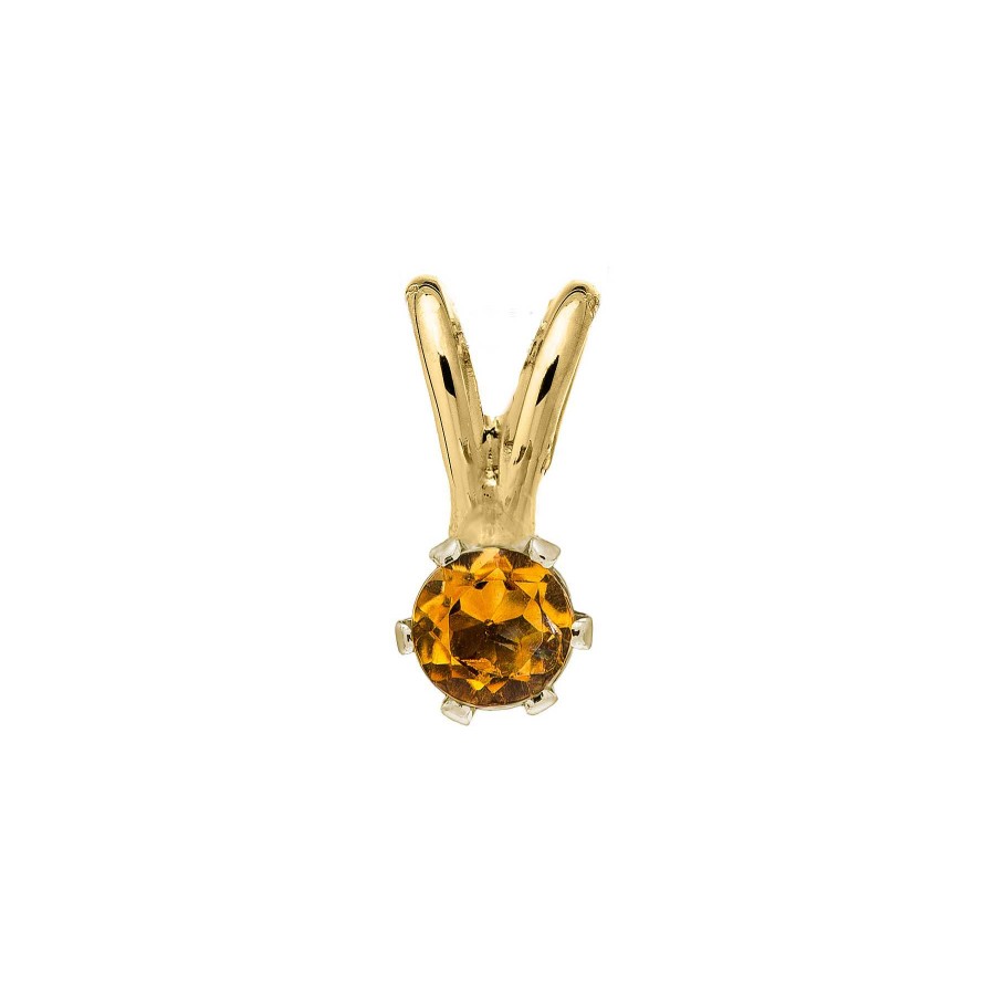 Necklaces & Pendants Bailey's Fine Jewelry | Bailey'S Children'S Collection November Birthstone Citrine Pendant Necklace