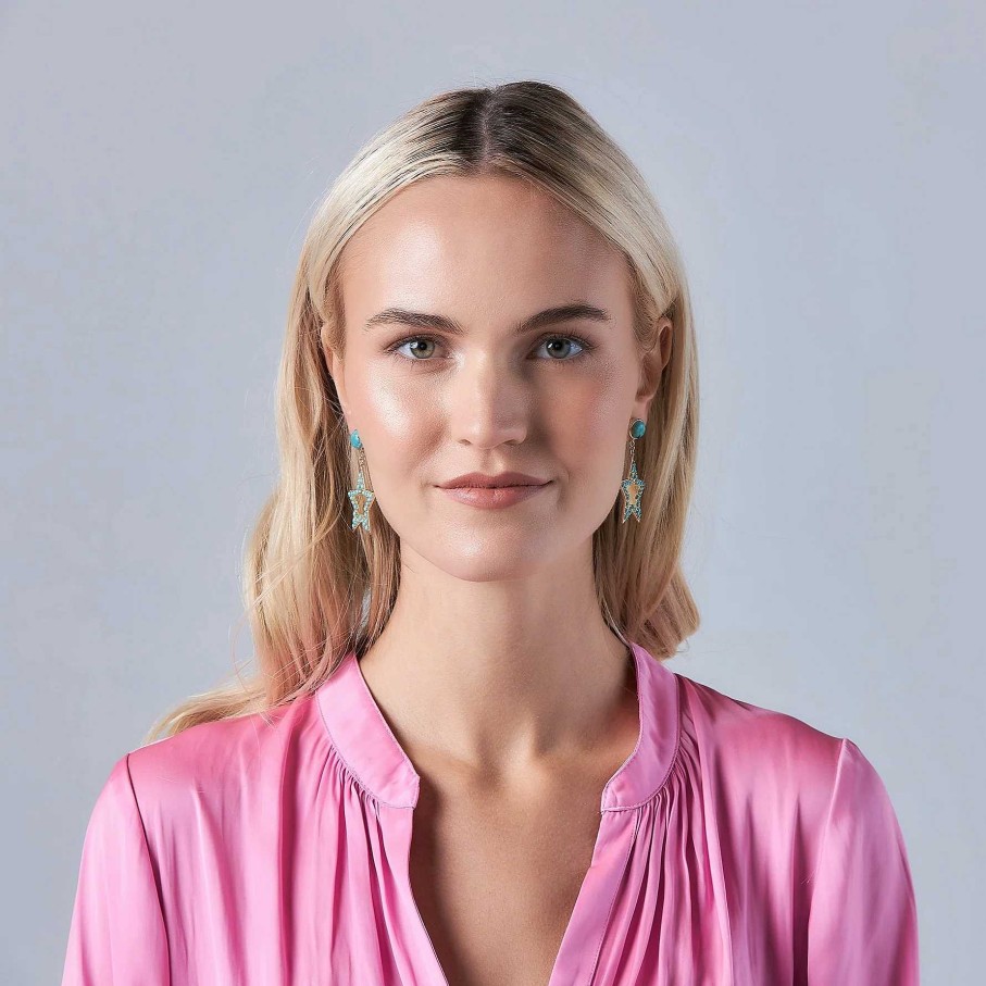 Earrings Bailey's | Laura Foote Gitchie, Gitchie Ya Ya Earrings In Turquoise