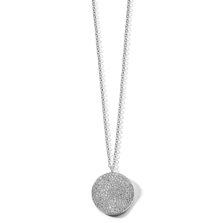 Necklaces & Pendants Ippolita | Ippolita Stardust Large Flower Pave Diamond Disc Pendant Necklace